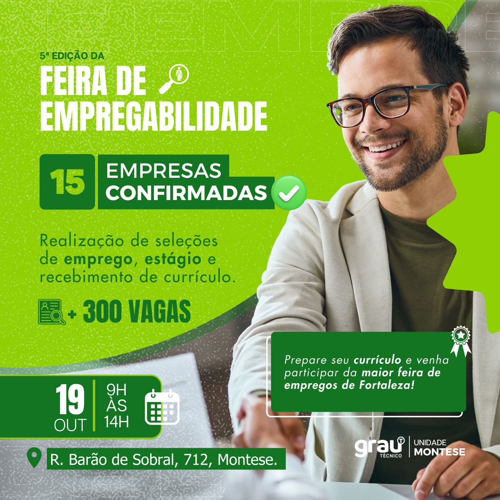 Mais de 300 vagas de emprego ofertadas: